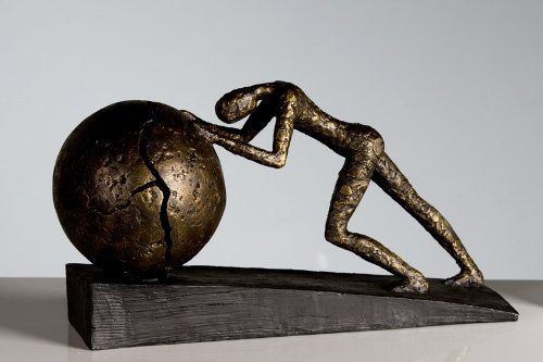 Große-dekorative-Skulptur-Heavy-Ball-broncefarben-Figur-0 Große-dekorative-Skulptur-Heavy-Ball-broncefarben-Figur-0