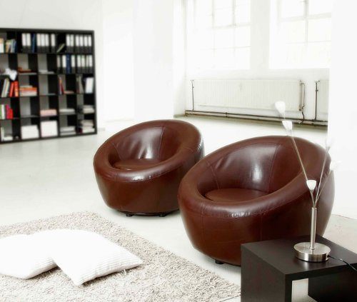 Kasper-Wohndesign-Lounge-Kugelsessel-LOFT-Lederimitat-Braun-0 Kasper-Wohndesign-Lounge-Kugelsessel-LOFT-Lederimitat-Braun-0
