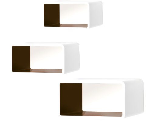 Sigel-MC121-3er-Set-Wand-Regale-Mycube-weißmocca-3-verschiedene-Größen-0 Sigel-MC121-3er-Set-Wand-Regale-Mycube-weißmocca-3-verschiedene-Größen-0