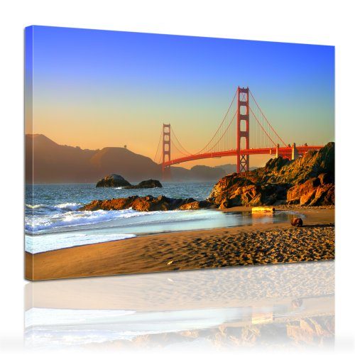 Bilderdepot24-Leinwandbild-Golden-Gate-San-Fransisco-80x60cm-fertig-gerahmt-direkt-vom-Hersteller-0 Bilderdepot24-Leinwandbild-Golden-Gate-San-Fransisco-80x60cm-fertig-gerahmt-direkt-vom-Hersteller-0