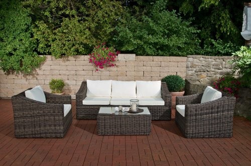 CLP-Garnitur-BEMALDA-aus-Polyrattan-inkl-Kissen-Auflagen-5-Sitzpltze-3er-Sofa-2-Sessel--Tisch-101-x-58-cm-mit-Glasplatte-grau-meliert-0 CLP-Garnitur-BEMALDA-aus-Polyrattan-inkl-Kissen-Auflagen-5-Sitzpltze-3er-Sofa-2-Sessel--Tisch-101-x-58-cm-mit-Glasplatte-grau-meliert-0