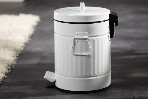 Designer-Treteimer-Abfalleimer-Badeimer-mit-Absenkautomatik-5-Liter-Metall-pulverbeschichtet-MaterialMetall-verzinkt-FarbeWEISS-Retro-Klassiker-0 Designer-Treteimer-Abfalleimer-Badeimer-mit-Absenkautomatik-5-Liter-Metall-pulverbeschichtet-MaterialMetall-verzinkt-FarbeWEISS-Retro-Klassiker-0