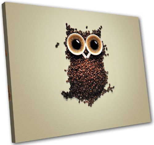 Kaffe-Eule-in-80x60cm-Bilder-Kunstdrucke-auf-Leinwand-in-erstklassiger-Druckqualitt-schon-fertig-aufgespannt-KEIN-Poster-oder-Plakat-0 Kaffe-Eule-in-80x60cm-Bilder-Kunstdrucke-auf-Leinwand-in-erstklassiger-Druckqualitt-schon-fertig-aufgespannt-KEIN-Poster-oder-Plakat-0