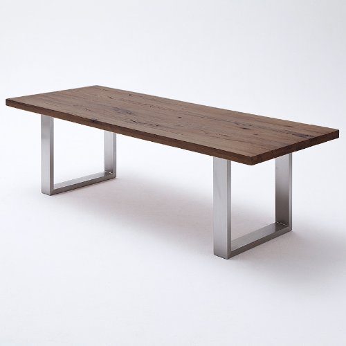 220x100cm-Esszimmertisch-COSTELLA-Eiche-verwittert-Edelstahl-0 220x100cm-Esszimmertisch-COSTELLA-Eiche-verwittert-Edelstahl-0