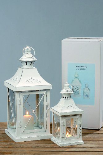 Laterne-2tlg-Set-MetallGlas-weiss-shabby-chic-ca-40x17x17cm-und-27x11x11cm-0 Laterne-2tlg-Set-MetallGlas-weiss-shabby-chic-ca-40x17x17cm-und-27x11x11cm-0