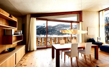 So gemütlich kann ein Esszimmer in den Alpen sein