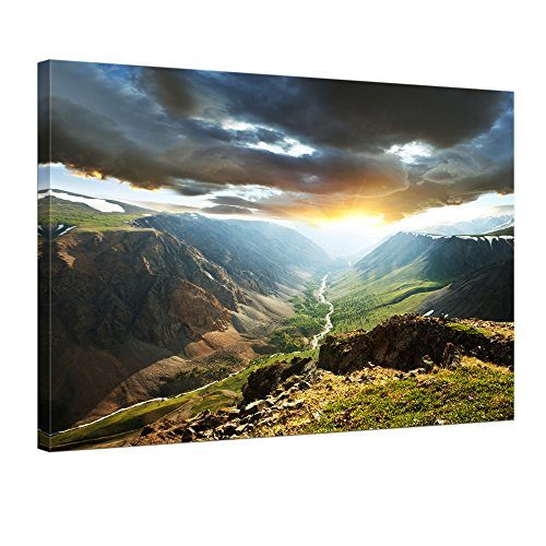 Bilderdepot24-Keilrahmenbild-Berge-mit-Sonnenuntergang-120x90-cm-1-teilig-fertig-gerahmt-direkt-vom-Hersteller-0 Bilderdepot24-Keilrahmenbild-Berge-mit-Sonnenuntergang-120x90-cm-1-teilig-fertig-gerahmt-direkt-vom-Hersteller-0