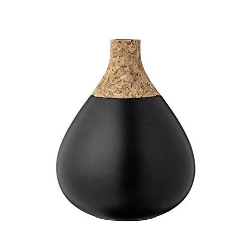 Bloomingville-Vase-Keramik-schwarz-Corkneck-0