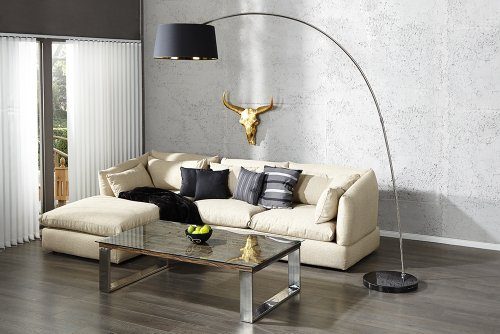 Design-Stehleuchte-FORMA-schwarz-gold-Bogenlampe-0 Design-Stehleuchte-FORMA-schwarz-gold-Bogenlampe-0