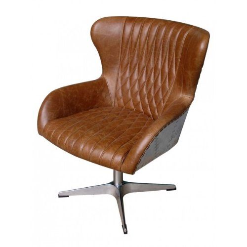 Drehsessel-Albany-Vintage-Leder-Columbia-Brown-Aluminium-0 Drehsessel-Albany-Vintage-Leder-Columbia-Brown-Aluminium-0