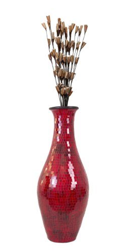 Groe-Bodenvase-mit-Glasmosaik-Keramikvase-Blumenvase-80cm-rot-0 Groe-Bodenvase-mit-Glasmosaik-Keramikvase-Blumenvase-80cm-rot-0