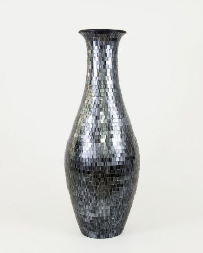 Groe-Bodenvase-mit-Glasmosaik-Keramikvase-Blumenvase-80cm-schwarz-0 Groe-Bodenvase-mit-Glasmosaik-Keramikvase-Blumenvase-80cm-schwarz-0