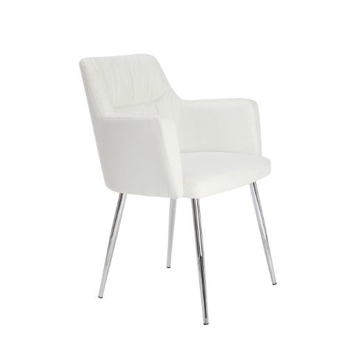 Premier-Housewares-2403162-Stuhl-Kunstleder-verchromte-Beine-595-x-60-x-79-cm-Wei-0 Premier-Housewares-2403162-Stuhl-Kunstleder-verchromte-Beine-595-x-60-x-79-cm-Wei-0