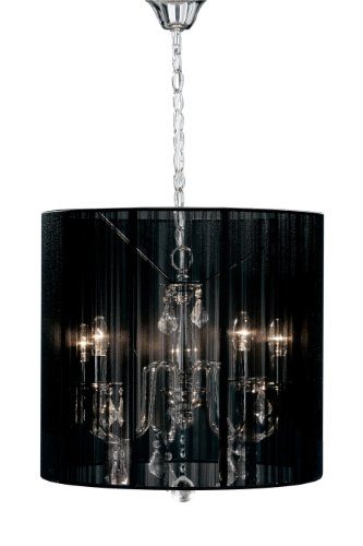 Premier-Housewares-Kronleuchter-5-armig-mit-Lampenschirm-aus-Stoff-schwarz-0 Premier-Housewares-Kronleuchter-5-armig-mit-Lampenschirm-aus-Stoff-schwarz-0