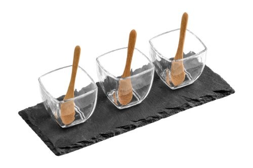 Premier-Housewares-Quadratische-Snackschalen-aus-Glas-mit-Holzlffeln-und-Tablett-aus-Schiefer-3-Stck-0 Premier-Housewares-Quadratische-Snackschalen-aus-Glas-mit-Holzlffeln-und-Tablett-aus-Schiefer-3-Stck-0