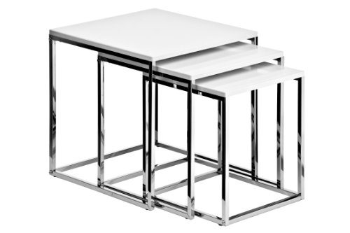 Premier-Housewares-Tische-verschachtelbar-mit-Chromgestell-42-x-40-x-40-cm-3-teiliges-Set-hochglnzendwei-0 Premier-Housewares-Tische-verschachtelbar-mit-Chromgestell-42-x-40-x-40-cm-3-teiliges-Set-hochglnzendwei-0