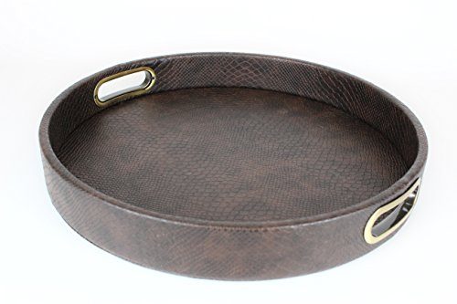 SIGNATURE-HOME-COLLECTION-AP-101-A04-M-Tablett-rund-Leder-Reptilprint-Messinggriffe-abwischbar-Hhe-6-cm-42-x-42-cm-dunkelbraun-0 SIGNATURE-HOME-COLLECTION-AP-101-A04-M-Tablett-rund-Leder-Reptilprint-Messinggriffe-abwischbar-Hhe-6-cm-42-x-42-cm-dunkelbraun-0