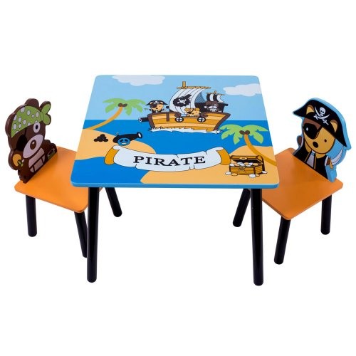 Bieco-Piraten-Tischgruppe-2-Sthle-aus-hochwertigem-Holz-0 Bieco-Piraten-Tischgruppe-2-Sthle-aus-hochwertigem-Holz-0