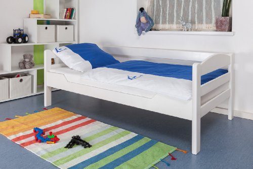 Kinderbett-Jugendbett-Easy-Sleep-K1ns-Buche-Vollholz-massiv-wei-lackiert-Mae-90-x-190-cm-0 Kinderbett-Jugendbett-Easy-Sleep-K1ns-Buche-Vollholz-massiv-wei-lackiert-Mae-90-x-190-cm-0