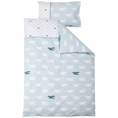 LITTLE-DUTCH-0590-Kinderbettwsche-Flugzeug-mint-0 LITTLE-DUTCH-0590-Kinderbettwsche-Flugzeug-mint-0