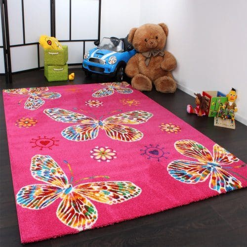 Moderner-Kinder-Teppich-Butterfly-Schmetterling-Design-in-Pink-Top-Qualitt-Grsse120x170-cm-0 Moderner-Kinder-Teppich-Butterfly-Schmetterling-Design-in-Pink-Top-Qualitt-Grsse120x170-cm-0