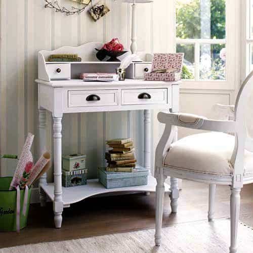 Stilvoller-Landhaus-SchreibtischSekretr-BUREAU-wei-80cm-4-Schubladen-0 Stilvoller-Landhaus-SchreibtischSekretr-BUREAU-wei-80cm-4-Schubladen-0
