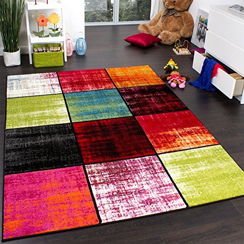 Teppich-Kinderzimmer-Karo-Kinderteppich-Mehrfarbig-Meliert-Rot-Pink-Grn-Blau-Grsse120x170-cm-0 Teppich-Kinderzimmer-Karo-Kinderteppich-Mehrfarbig-Meliert-Rot-Pink-Grn-Blau-Grsse120x170-cm-0