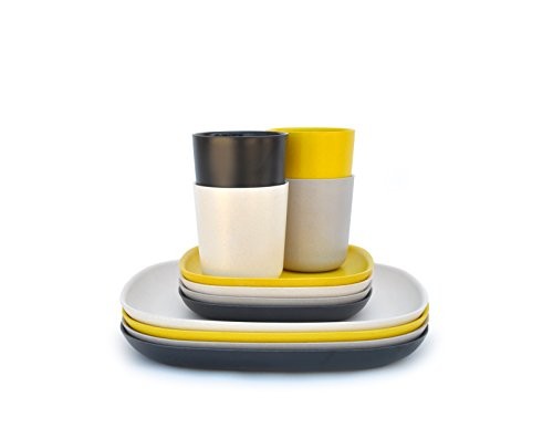 BIOBU-by-EKOBO-34314-Geschirrset-Nr-1-schwarz-stone-wei-lemon-0 BIOBU-by-EKOBO-34314-Geschirrset-Nr-1-schwarz-stone-wei-lemon-0