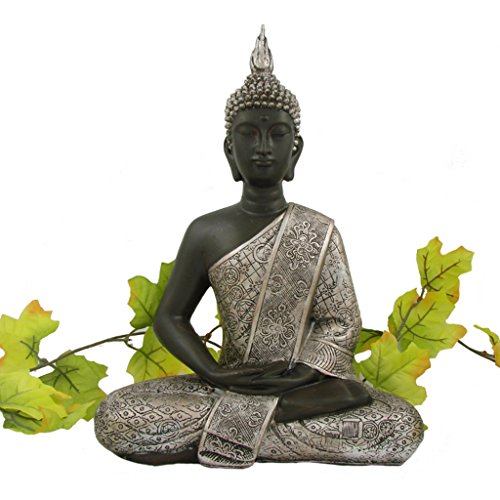 wohnzimmer deko silber: Deko-Objekte (klein) Buddha Statue silber Dekoration Wohnzimmer 30 cm wohnzimmer deko silber: Deko-Objekte (klein) Buddha Statue silber Dekoration Wohnzimmer 30 cm