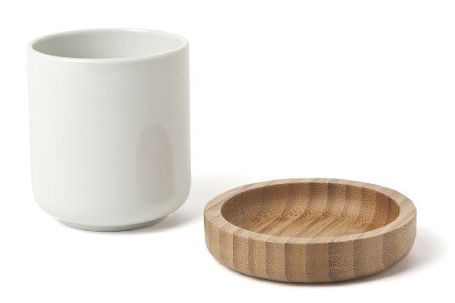 IVARY-Teetasse-mit-Untersetzer-Porzellan-mit-Bambus-Holz-7-x-8-cm-rechteckig-wei-braun-0 IVARY-Teetasse-mit-Untersetzer-Porzellan-mit-Bambus-Holz-7-x-8-cm-rechteckig-wei-braun-0