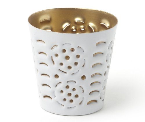 IVARY-VOTIV-Metall-Teelichthalter-in-Lochoptik-mit-Kreis-rund-7-x-7-cm-wei-gold-0 IVARY-VOTIV-Metall-Teelichthalter-in-Lochoptik-mit-Kreis-rund-7-x-7-cm-wei-gold-0