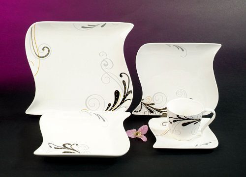 Ozean-Ocean-Schwarz-Dekor-Kombi-Service-65-teilig-Neu-Eckig-Porzellan-Geschirr-Set-12-Personen-0 Ozean-Ocean-Schwarz-Dekor-Kombi-Service-65-teilig-Neu-Eckig-Porzellan-Geschirr-Set-12-Personen-0