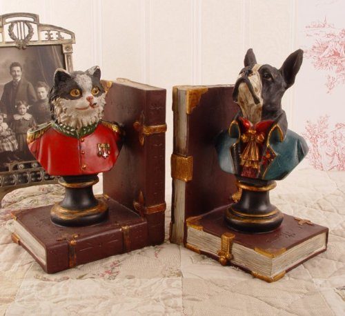 ZWEI-HISTORISCHE-BUCHSTTZEN-TIERBSTEN-BULLY-KATER-0 ZWEI-HISTORISCHE-BUCHSTTZEN-TIERBSTEN-BULLY-KATER-0