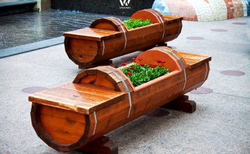 Wunderschöne Blumenkästen aus Holz