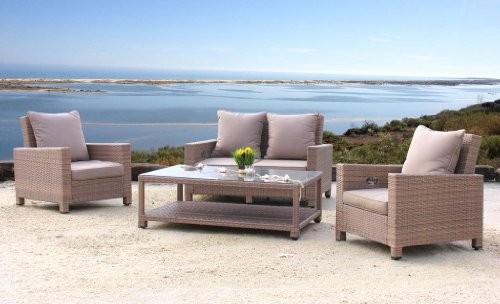 Lounge-Set-Lanzarote-12-teilig-mit-Glastisch-100-PolyrattanOlefin-12-tlg-Set-mit-Rckenverstellung-BraunSand-0 Lounge-Set-Lanzarote-12-teilig-mit-Glastisch-100-PolyrattanOlefin-12-tlg-Set-mit-Rckenverstellung-BraunSand-0