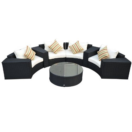 Luxus-21-tlg-Polyrattan-Gartenmbelset-rund-schwarz-inkl-Kissen-0 Luxus-21-tlg-Polyrattan-Gartenmbelset-rund-schwarz-inkl-Kissen-0