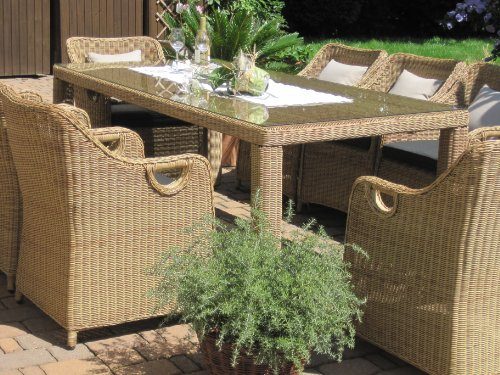 Sitzgruppe-Garten-Garnitur-Tisch-und-6-Sessel-Sthle-Rattan-Polyrattan-Geflecht-Gartenmbel-natur-beige-braun-Neapel6-0 Sitzgruppe-Garten-Garnitur-Tisch-und-6-Sessel-Sthle-Rattan-Polyrattan-Geflecht-Gartenmbel-natur-beige-braun-Neapel6-0