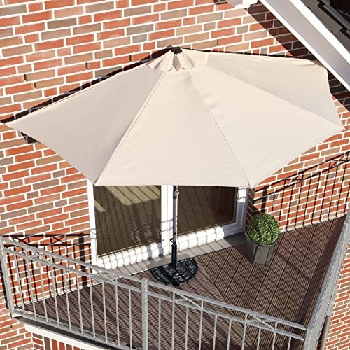 Sonnenschirm-halbrund-fr-Balkone-oder-Terrassen-Polyester-Beige-0 Sonnenschirm-halbrund-fr-Balkone-oder-Terrassen-Polyester-Beige-0