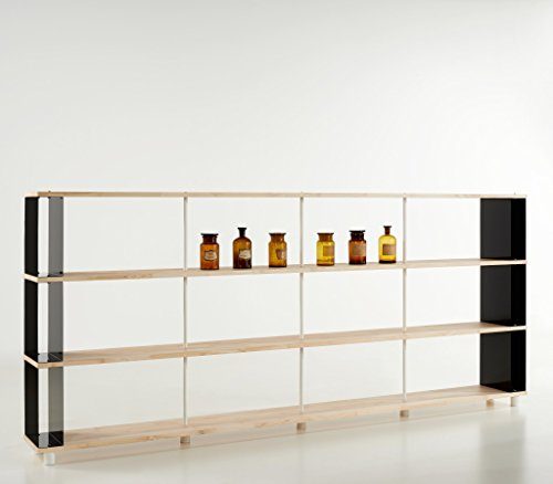 Bcherregal-SKAFFALEGNO-MASSIVHOLZ-kombinierbare-Regal-Wand-Design-Einlegebden-Made-in-ITALY-cm-H-130-X-200-0 Bcherregal-SKAFFALEGNO-MASSIVHOLZ-kombinierbare-Regal-Wand-Design-Einlegebden-Made-in-ITALY-cm-H-130-X-200-0