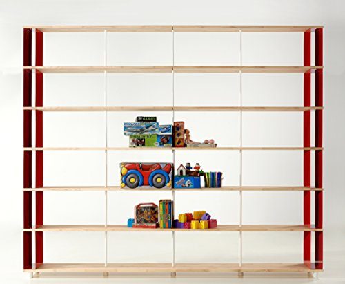 Bcherregal-SKAFFALEGNO-MASSIVHOLZ-kombinierbare-Regal-Wand-Design-Einlegebden-Made-in-ITALY-cm-H-252-X-300-0 Bcherregal-SKAFFALEGNO-MASSIVHOLZ-kombinierbare-Regal-Wand-Design-Einlegebden-Made-in-ITALY-cm-H-252-X-300-0