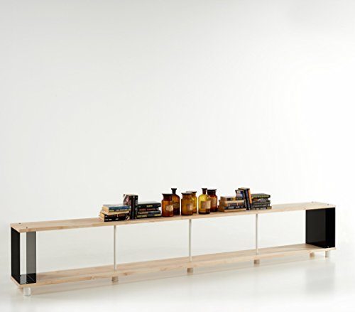 Bcherregal-SKAFFALEGNO-MASSIVHOLZ-kombinierbare-Regal-Wand-Design-Einlegebden-Made-in-ITALY-cm-H-49-X-250-0 Bcherregal-SKAFFALEGNO-MASSIVHOLZ-kombinierbare-Regal-Wand-Design-Einlegebden-Made-in-ITALY-cm-H-49-X-250-0