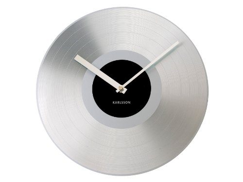 KARLSSON-KA4824-Wanduhr-Platinum-Record-silbern-0 KARLSSON-KA4824-Wanduhr-Platinum-Record-silbern-0