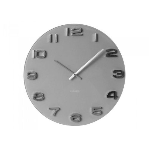 Karlsson-Wanduhr-Vintage-Glas-rund-grau-0 Karlsson-Wanduhr-Vintage-Glas-rund-grau-0