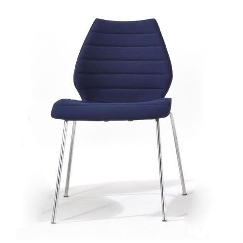 Kartell-Maui-Soft-Stuhl-blau-Stoff-Trevira-Gestell-verchromter-Stahl-0 Kartell-Maui-Soft-Stuhl-blau-Stoff-Trevira-Gestell-verchromter-Stahl-0