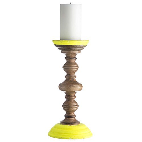 MADAM-STOLTZ-FF10-663-NY-Kerzenstnder-NEO-15x15x30-cm-Holz-Farbeneon-gelb-0 MADAM-STOLTZ-FF10-663-NY-Kerzenstnder-NEO-15x15x30-cm-Holz-Farbeneon-gelb-0