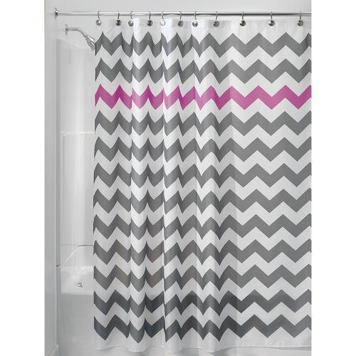 Interdesign-43022EU-Chevron-Duschvorhang-180-x-180-cm-grau-orchideenrosa-0 Interdesign-43022EU-Chevron-Duschvorhang-180-x-180-cm-grau-orchideenrosa-0