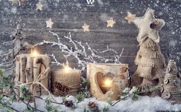 Rustikaler Chic aus Holz zu Weihnachten