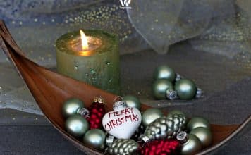 Die Dekoschale ist auch noch nach Weihnachten nutzbar