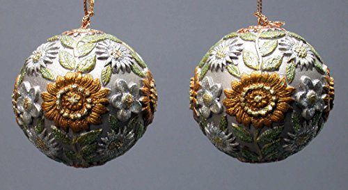 2er-Set-Christbaumkugeln-mit-Verzierungen-silber-grn-kupfer--6-cm-0 2er-Set-Christbaumkugeln-mit-Verzierungen-silber-grn-kupfer--6-cm-0