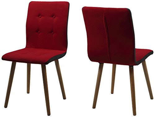 AC-Design-Furniture-H000014092-Esszimmerstuhl-2-er-Set-Charlotte-SitzRcken-Seiten-dunkelgrau-Knpfen-und-Stoff-rot-0 AC-Design-Furniture-H000014092-Esszimmerstuhl-2-er-Set-Charlotte-SitzRcken-Seiten-dunkelgrau-Knpfen-und-Stoff-rot-0